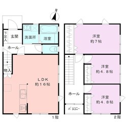 GEO CASA神道寺3号棟の物件間取画像